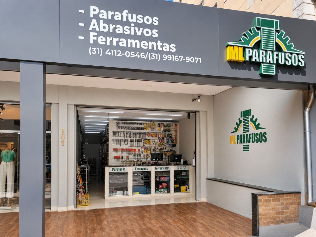 Fachada da loja ML Parafusos
